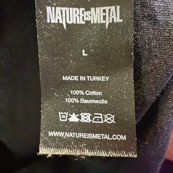 Nature is Metal Life Eats Life Graphic Tee, Rabbit, Streetwear, Black, Large - Picture 7 of 8